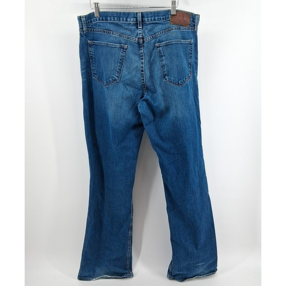 Banana Republic Dark Blue Jeans Mens 36x34 Mid Rise Wide Leg Dark Wash Western - Picture 7 of 14